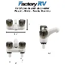 RV Shower Faucet & Bathtub Diverter | White | Smoke Handles