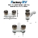 RV Bathroom Faucet | White with Smoked Handles