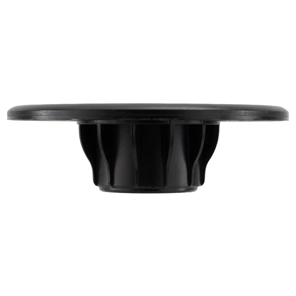 RV Table Pedestal Base Flush Mount | Plastic | Black and Chrome