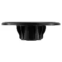 RV Table Pedestal Base Flush Mount | Plastic | Black and Chrome