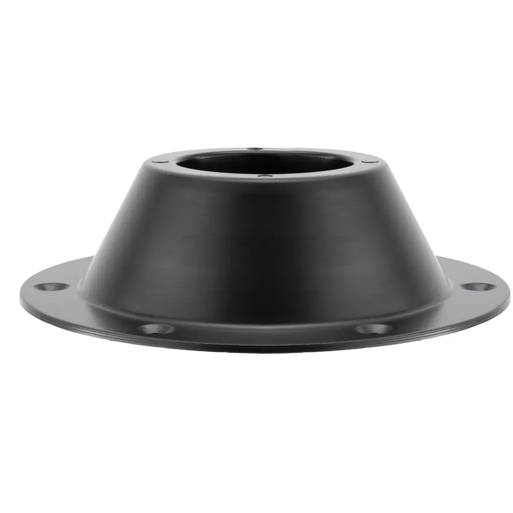 RV Table Pedestal Standard Round | Metal | Black and Chrome