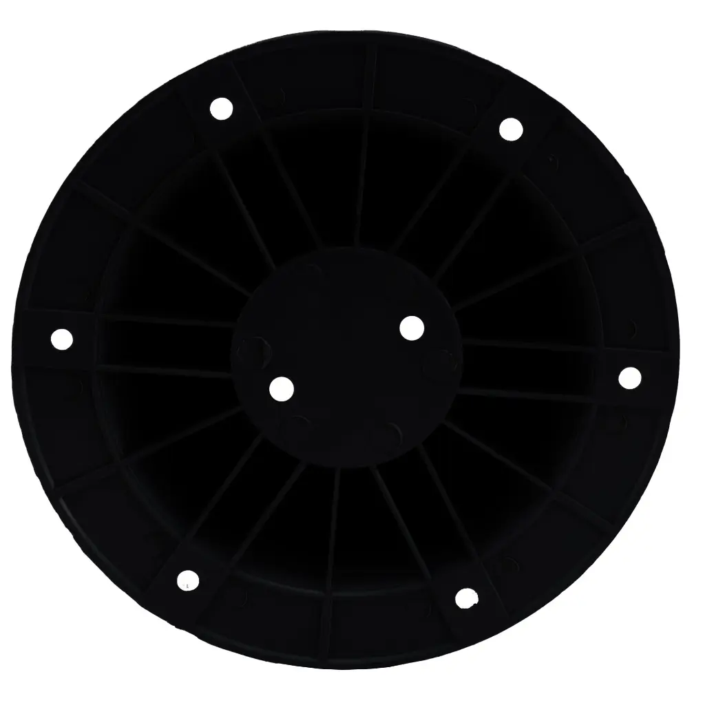 RV Table Pedestal Standard Round | Plastic | Black and Chrome