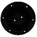 RV Table Pedestal Standard Round | Plastic | Black and Chrome