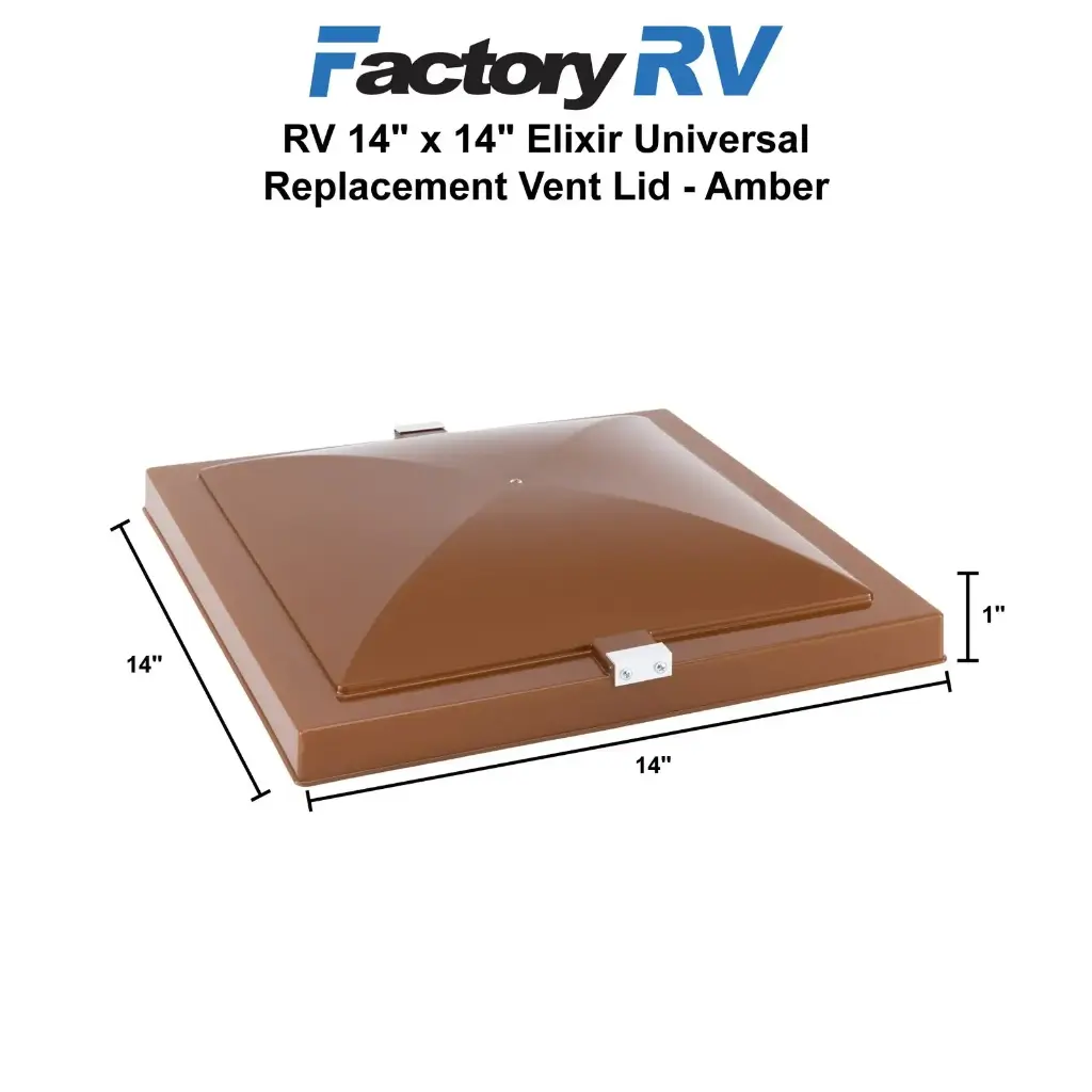 Heng's 90115-C1 14" X 14" Elixir Universal Replacement Vent Lid - Amber