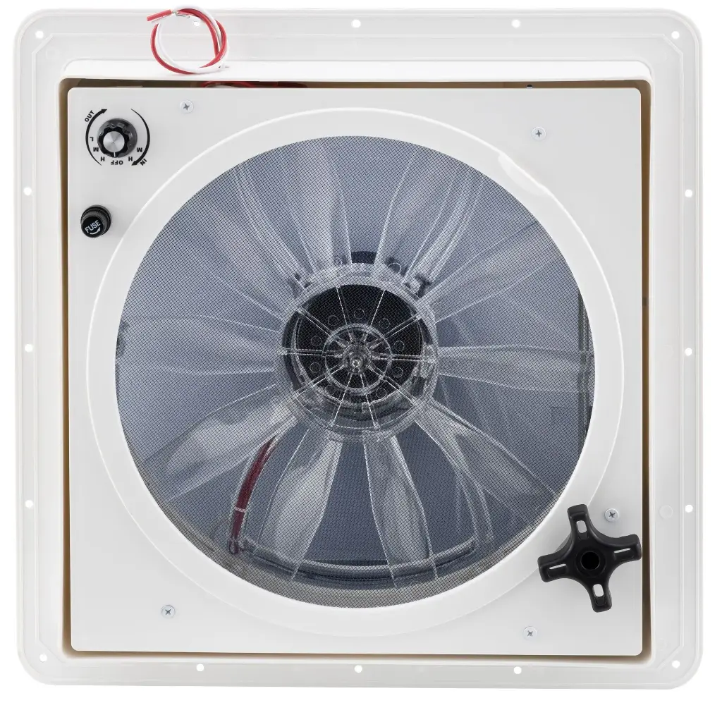 Heng's RV 12V Powered Roof Ventilation | 14" | Vent Fan | Clear