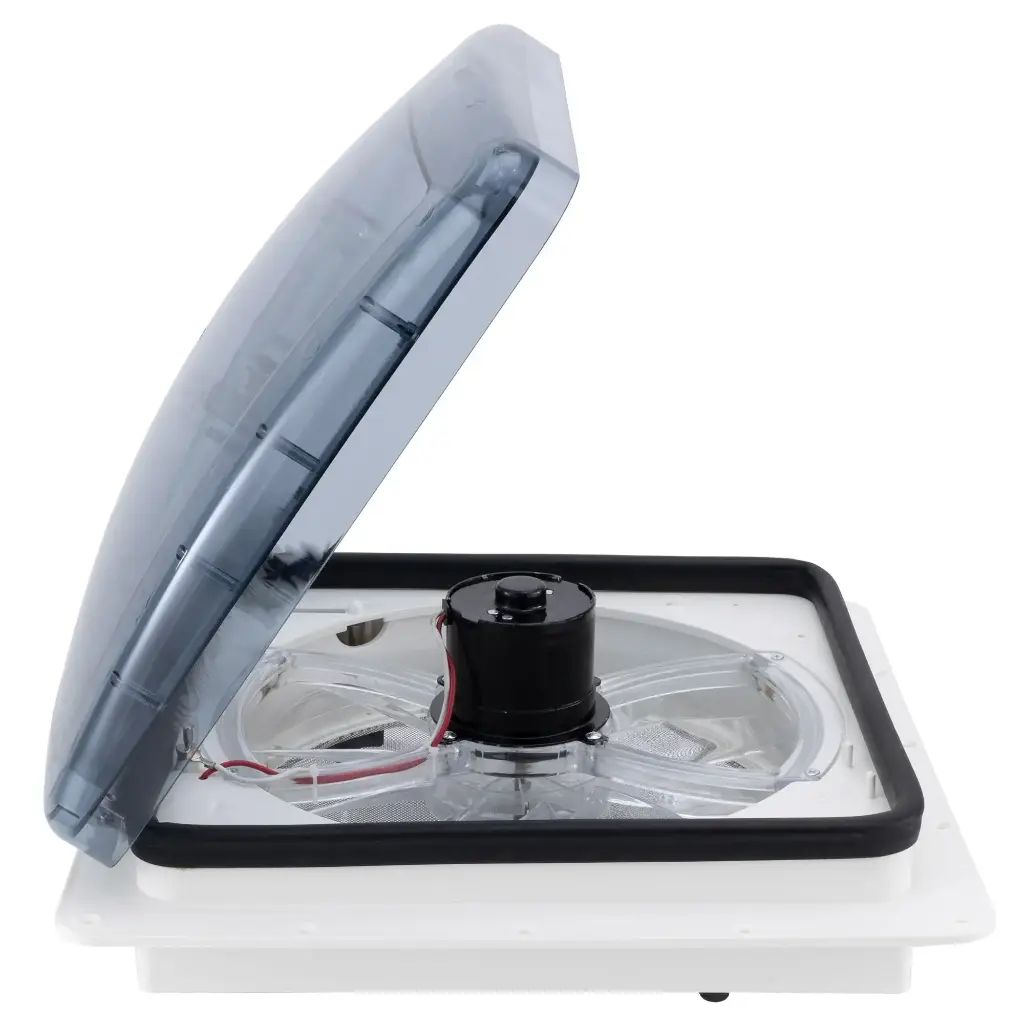 Heng's RV 12V Powered Roof Ventilation | 14" | Vent Fan | Clear