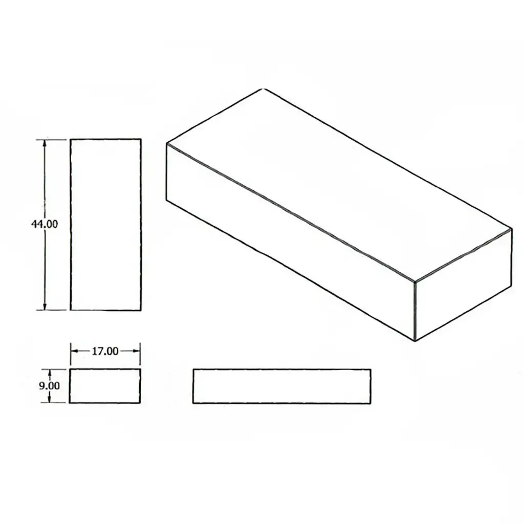 RV Fresh Water Tank 27 Gallon | 44" x 17" x 9" | Alpha VR17449W (without fittings)