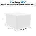 RV Fresh Water Tank 20 Gallon | 22 ¼" x 16 ¾" x 12 ¾" | Alpha VR172213W (without fittings)