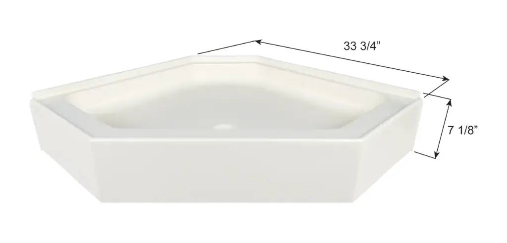 Neo Angle Fiberglass Shower Pan SP8246
