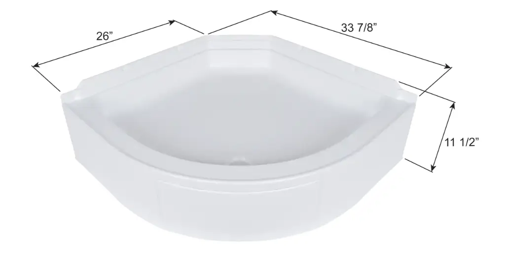 Round Shower Pan SP3434CA