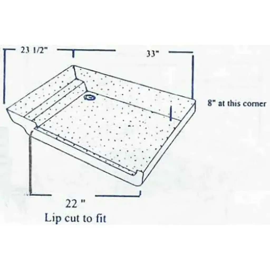 #486 Suncrest RV fiberglass shower pan