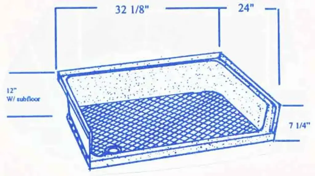 #461 Mallard Sprinter RV fiberglass shower pan