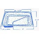 #474 Dolphin RV fiberglass shower pan