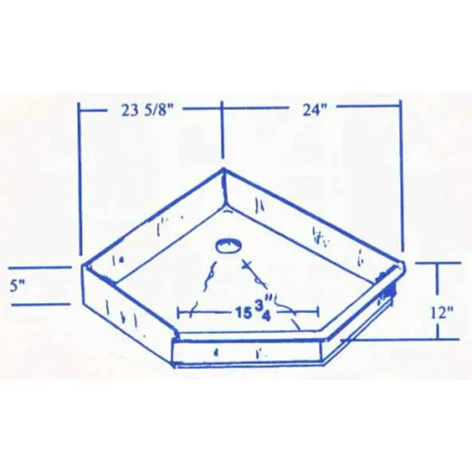 #231 RV fiberglass shower pan