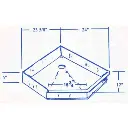 #231 RV fiberglass shower pan