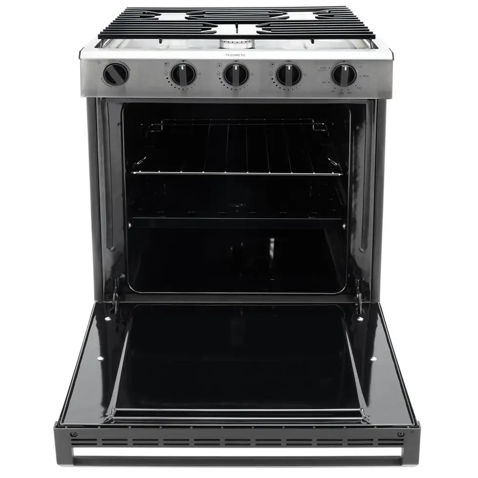 Dometic RV Oven 3-Burner Stove with Range | 21" Tall | Stainless Steel