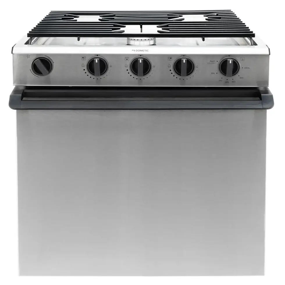Dometic RV Oven 3-Burner Stove with Range | 21" Tall | Stainless Steel