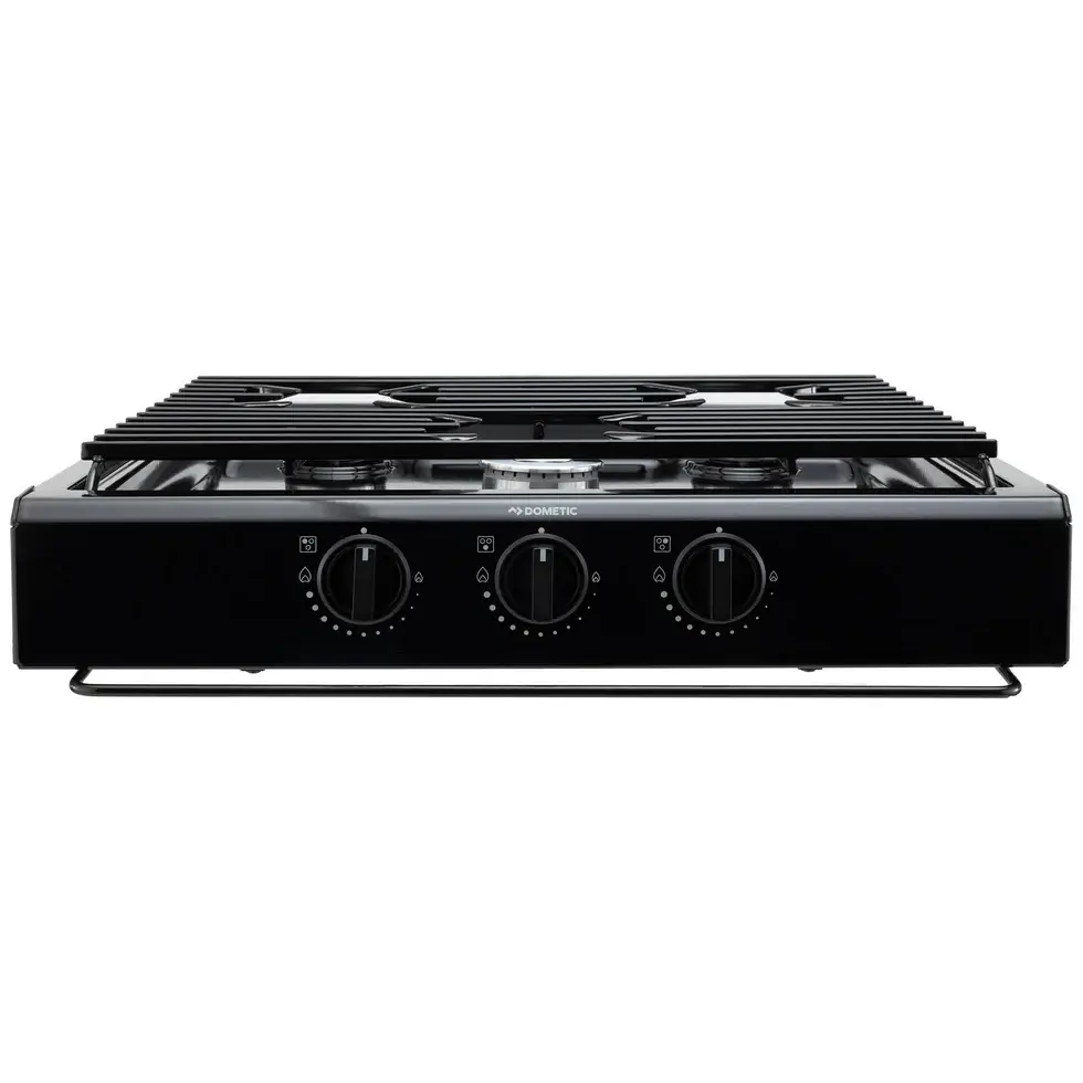 Dometic RV 3-Burner Gas Cooktop | Black