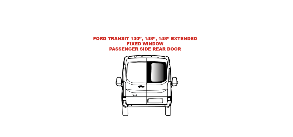 Fenêtre fixe - Porte arrière côté passager - FORD TRANSIT - (TR215-F)