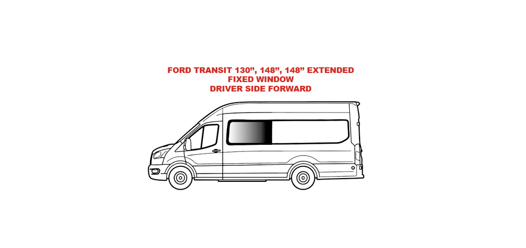 Fenêtre fixe - Côté conducteur avant - FORD TRANSIT - (TL201-F)