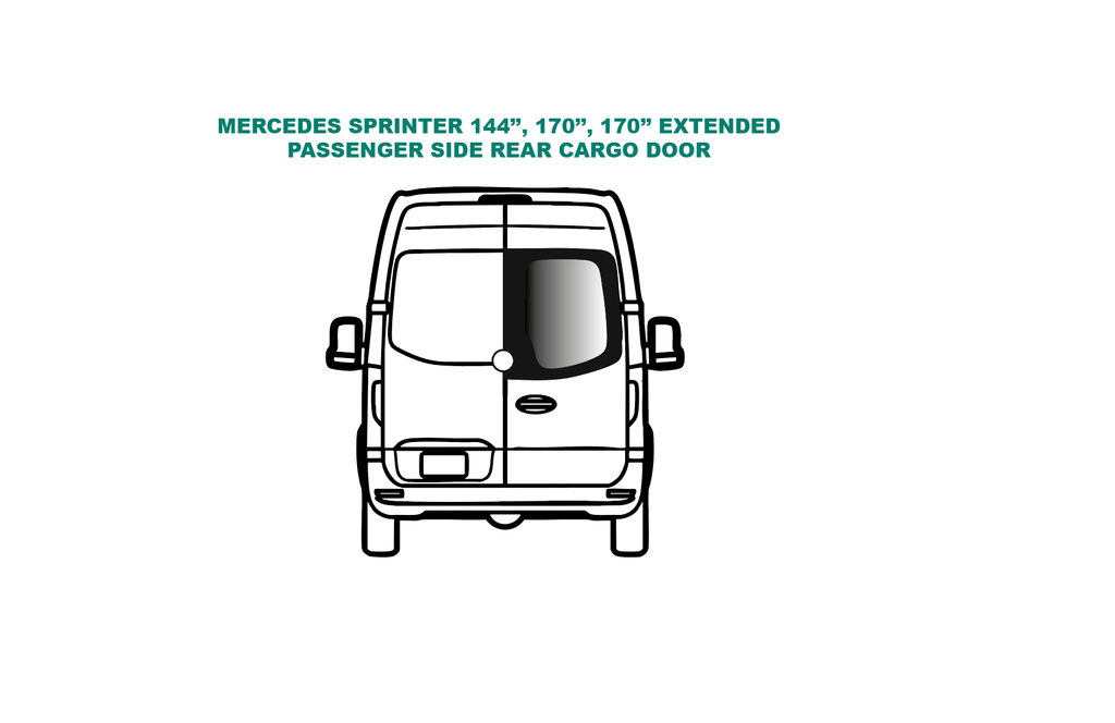Fenêtre fixe - Côté passager porte arrière - MERCEDES SPRINTER - (SL107-F)