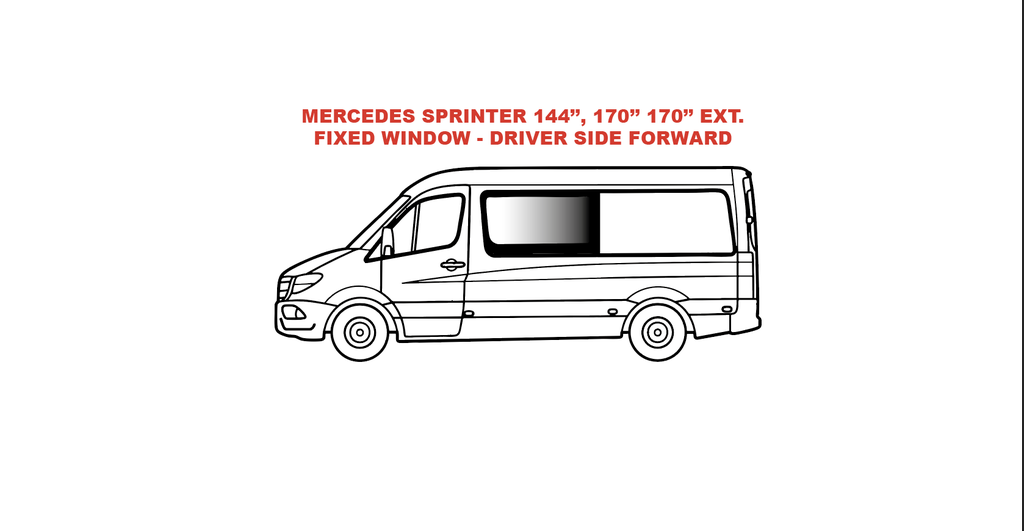 VWD Mercedes Sprinter Van Window 2007+ Driver Side Forward - DTSPCR001-T068402