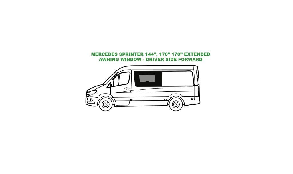 VWD Mercedes Sprinter Crank-Out Awning Van Window - SL101-CA