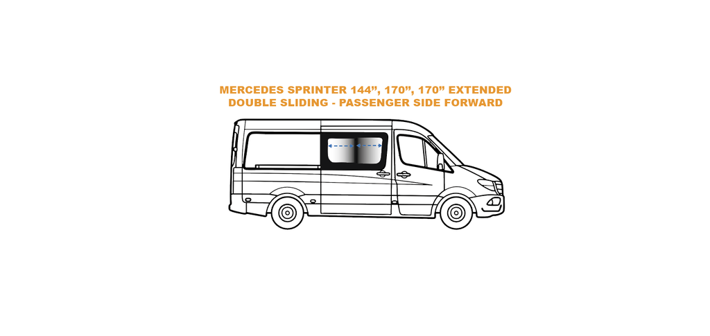 Premium Double Sliding window - Passenger Side Sliding Door - MERCEDES SPRINTER - (T904702)