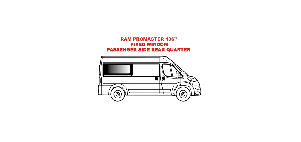 Fixed window - Passenger Side Rear Quarter - RAM PROMASTER - (RR305-F)