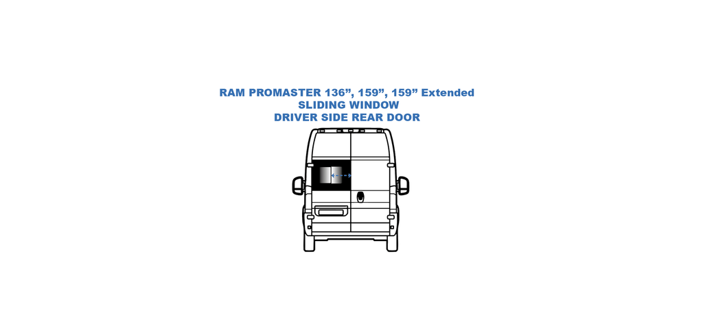 Sliding window - Driver Side Rear - RAM PROMASTER - (RL314-SE)