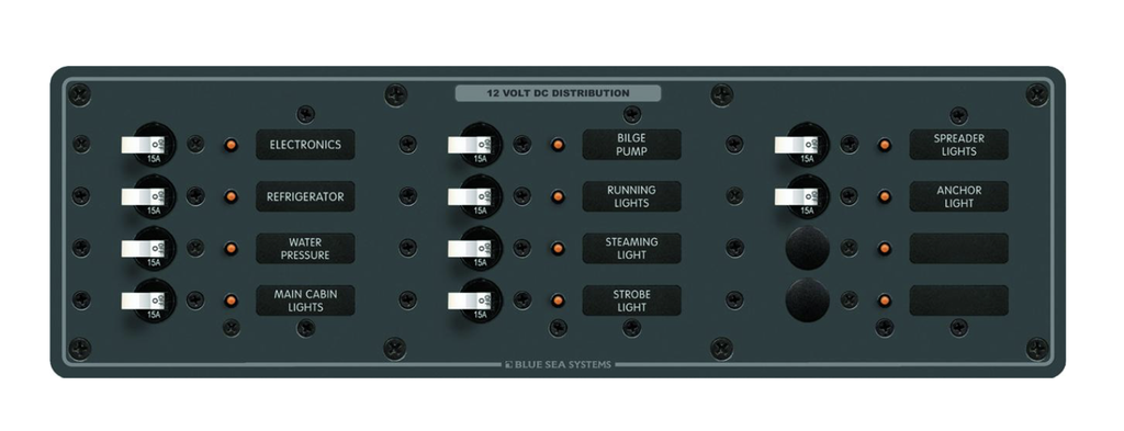 PANEL DC 12 CIRCUIT 12/24V - BLUE SEA