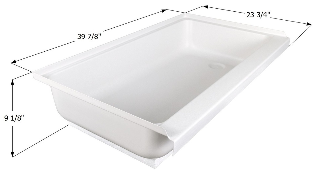 Shower Pan Right Hand Drain Deep SP2440RHD