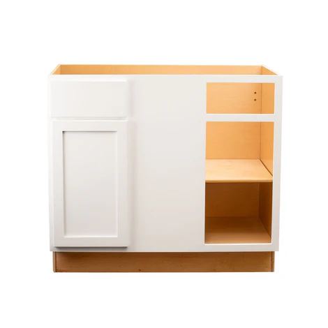 MRV Blind Base Corner Cabinet | Pure White