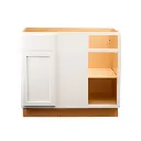 MRV Blind Base Corner Cabinet | Pure White