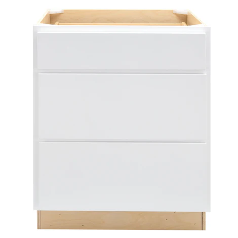 RV 3 Drawer Pots And Pans Base Cabinet | Pure White