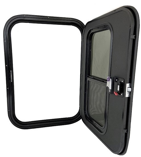 26″ Wide x 36″ Tall Passenger Side Teardrop Door White Exterior FC13 