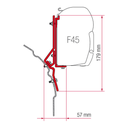 Fiamma® F45s VW T4 EuroVan Awning Adapter Bracket - (Fit for Promaster with Pop-up on roof top)