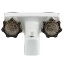 RV Shower Faucet & Bathtub Diverter | White with Smoked Handles