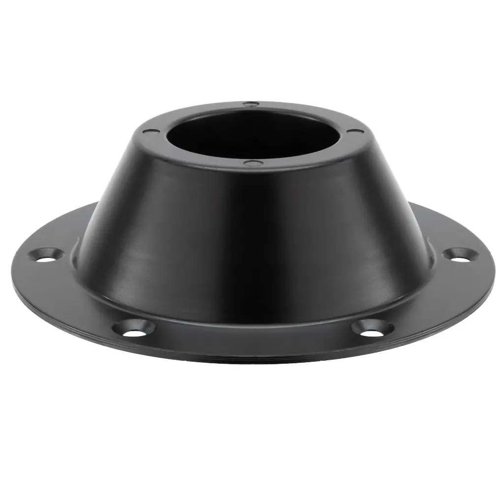 RV Table Pedestal Standard Round | Metal | Black and Chrome