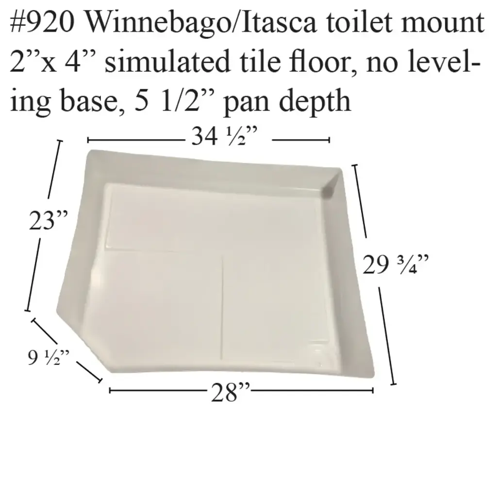 #920 Winnebago RV fiberglass shower pan