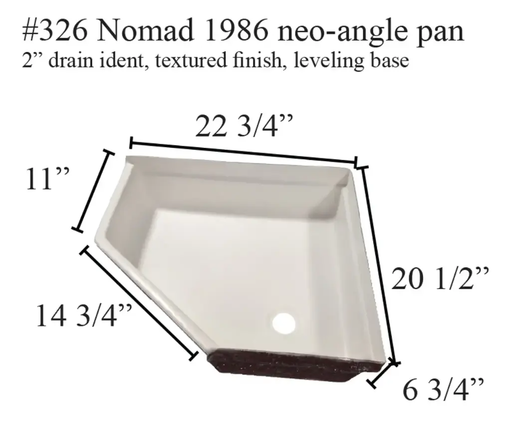 #326 Nomad RV fiberglass shower pan