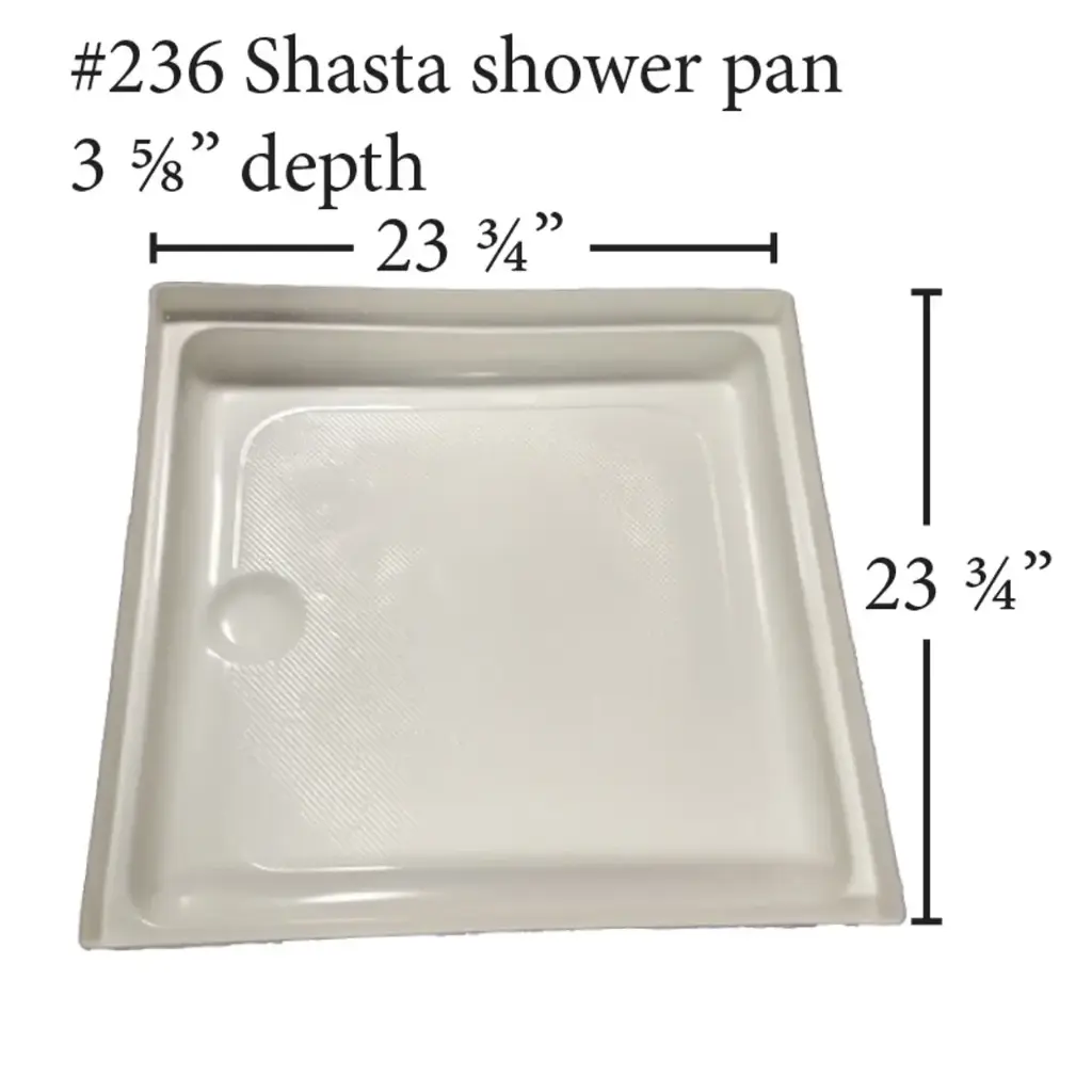 #236 Shasta RV fiberglass shower pan
