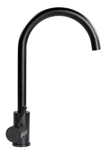 Flow Max™ Curved Gooseneck Faucet - Black Matte
