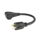 Furrion Pigtail Adapter - 30A Connector to 30A 4-Prong Plug, Black