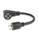 Furrion Pigtail Adapter - 50A Connector to 30A 4-Prong Plug, Black