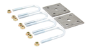 Trailer Axle U-Bolt Mounting Kit - 2,200-lb. Axles, 1-3/4" Axle Tube, 3/8"-24 Thread Size, 4-3/8" Length