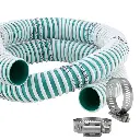 RV Fresh Water Fill Hose 1 ¼" Ribbed 25' | With 2 Hose Clamps