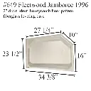 #649 Jamboree RV fiberglass shower pan