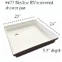 #473 Skyline RV fiberglass shower pan